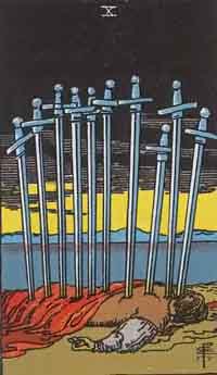 Ten of Swords (Reversed)